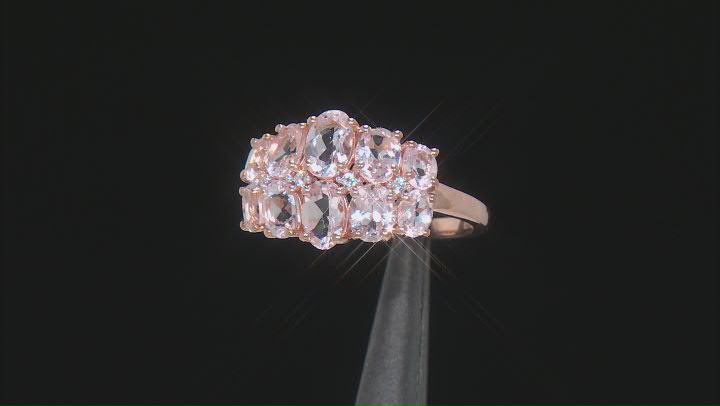 Peach Morganite 18k Rose Gold Over Sterling Silver Ring 2.31ctw Video Thumbnail