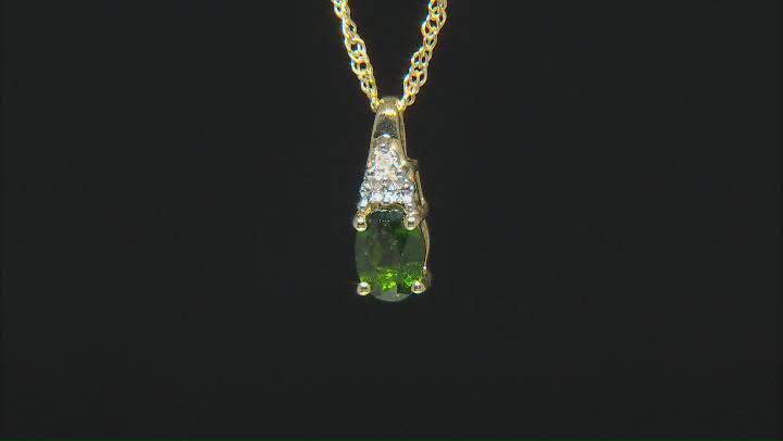Green Chrome Diopside 18K Yellow Gold Over Sterling Silver Jewelry Set 2.27ctw Video Thumbnail