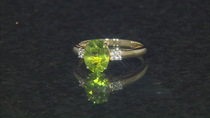 Green Peridot 18k Yellow Gold Over Sterling Silver Ring 1.75ctw Video Thumbnail