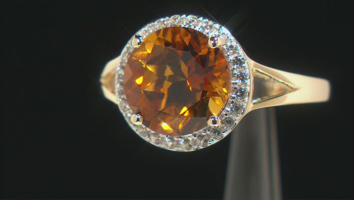 Madeira Citrine 18k Yellow Gold Over Sterling Silver Ring 2.94ctw Video Thumbnail