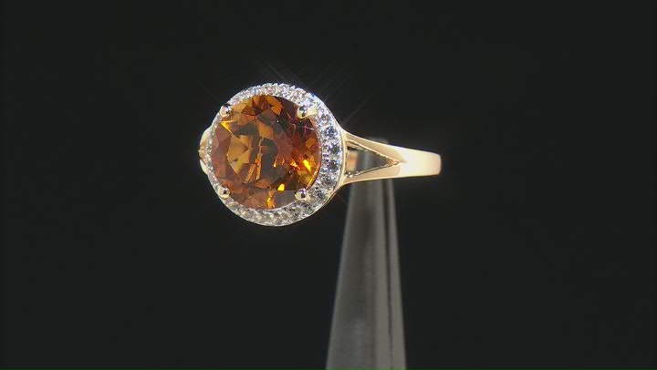 Madeira Citrine 18k Yellow Gold Over Sterling Silver Ring 2.94ctw Video Thumbnail