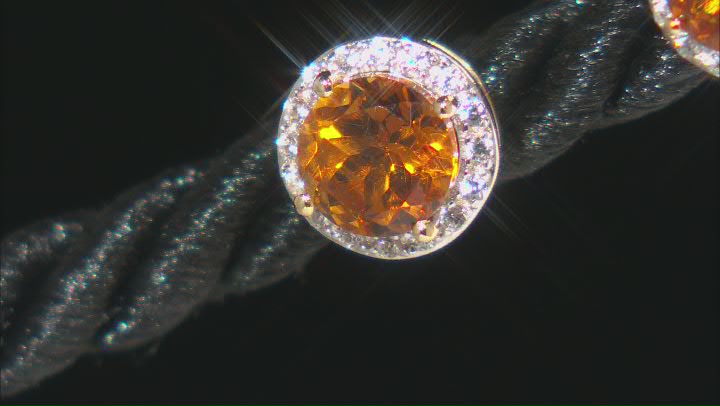 Orange Madeira Citrine 18k Yellow Gold Over Sterling Silver Earrings 1.59ctw Video Thumbnail