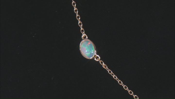 Ethiopian Opal 18k Yellow Gold Over Sterling Silver Necklace 3.21ctw Video Thumbnail