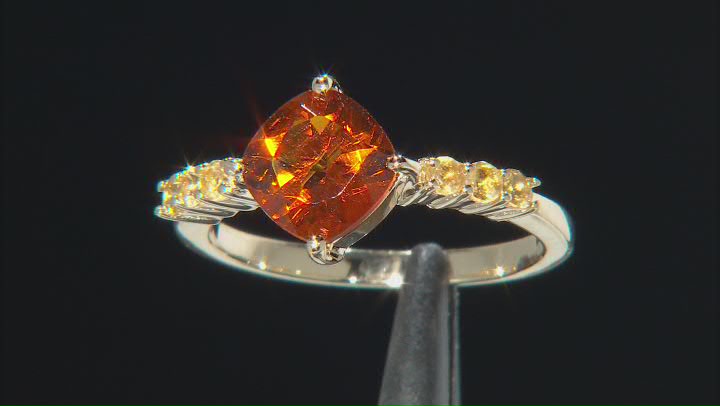 Orange Madeira Citrine 18k Yellow Gold Over Sterling Silver Ring 1.48ctw Video Thumbnail