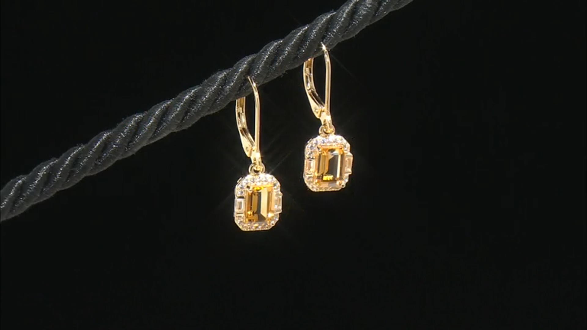 Golden Citrine 18k Yellow Gold Over Sterling Silver Earrings 2.16ctw Video Thumbnail
