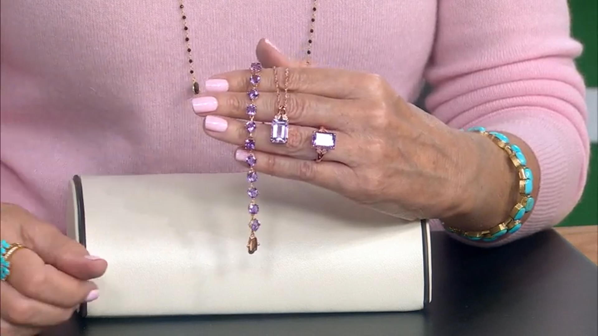 Lavender Amethyst 18k Rose Gold Over Sterling Silver Tennis Bracelet 13.86ctw Video Thumbnail