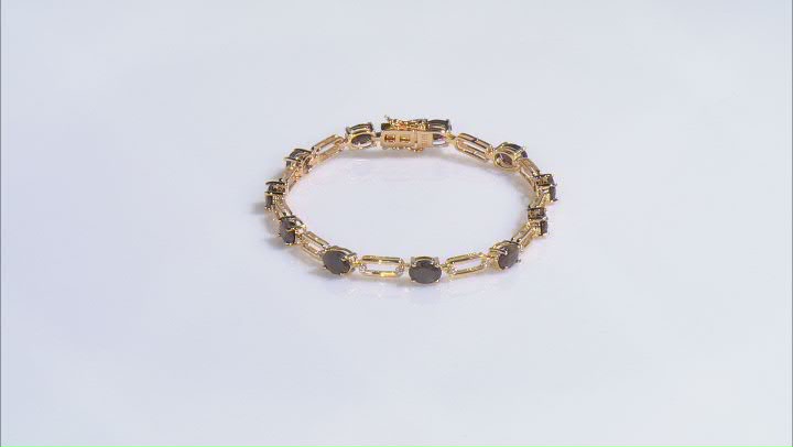 Golden Sheen Sapphire 18k Yellow Gold Over Sterling Silver Bracelet 10.61ctw Video Thumbnail