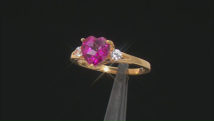 Pink Topaz 18k Yellow Gold Over Sterling Silver Ring 2.07ctw Video Thumbnail