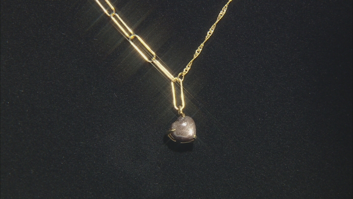 Golden Sheen Sapphire 18k Yellow Gold Over Sterling Silver Paperclip Necklace 2.00ct Video Thumbnail