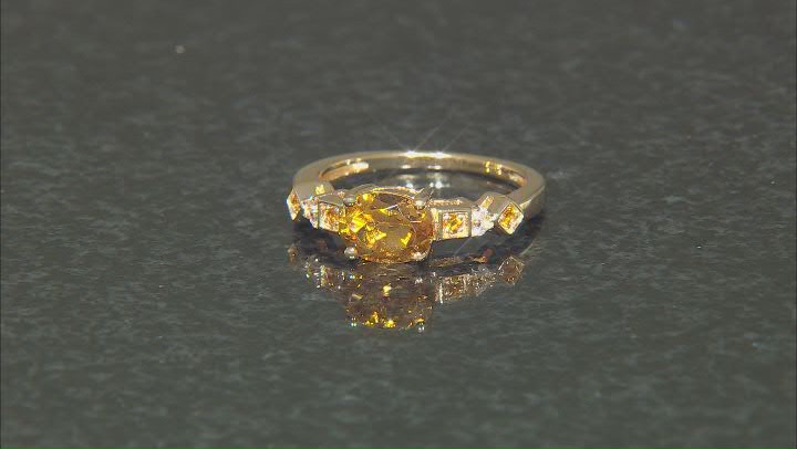 Yellow Citrine 18k Yellow Gold Over Sterling Silver Ring 1.13ctw Video Thumbnail
