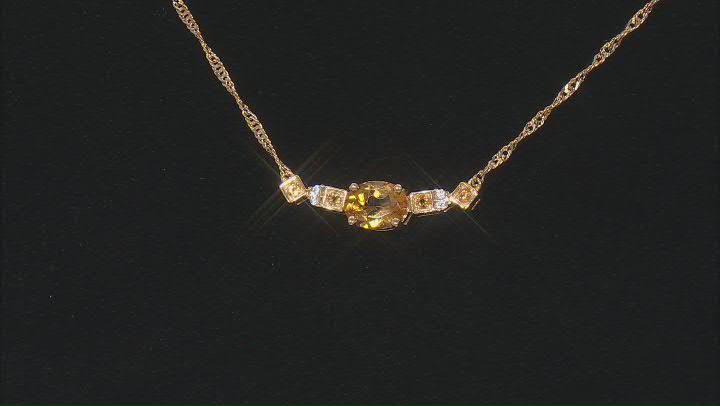 Yellow Citrine 18k Yellow Gold Over Sterling Silver Necklace 1.16ctw Video Thumbnail