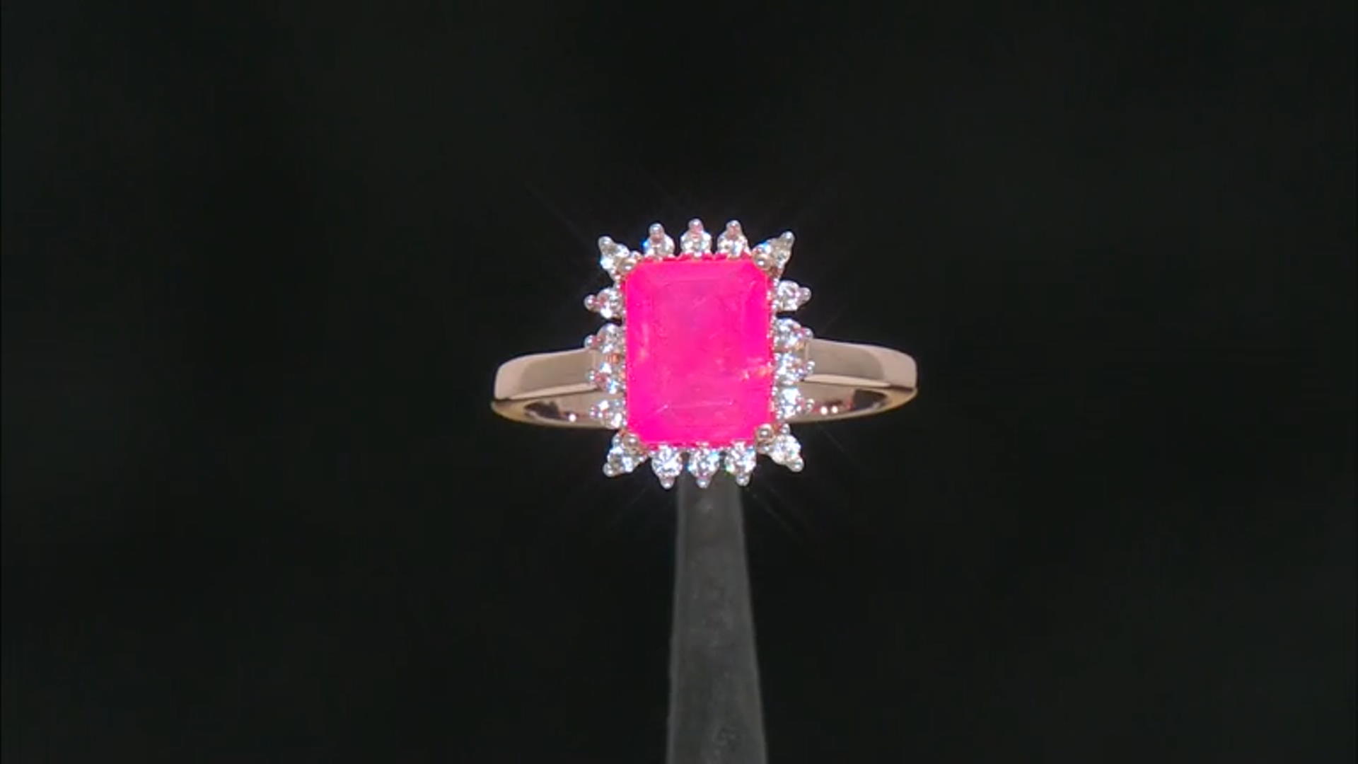 Pink Ethiopian Opal 18k Rose Gold Over Sterling Silver Ring 1.47ctw Video Thumbnail