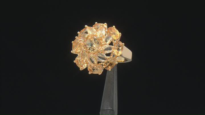 Citrine 18k Yellow Gold Over Sterling Silver Ring 5.73ctw Video Thumbnail