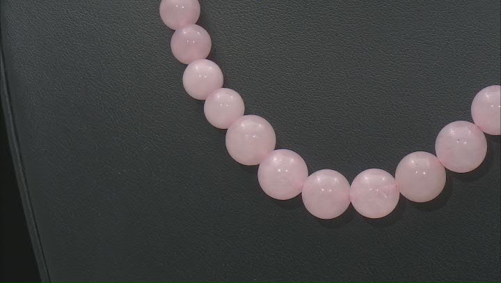 Rose Quartz Necklace 18k Yellow Gold Over Sterling Silver Video Thumbnail