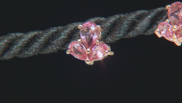 Pink Tourmaline 18k Rose Gold Over Silver Stud Earrings 1.29ctw Video Thumbnail