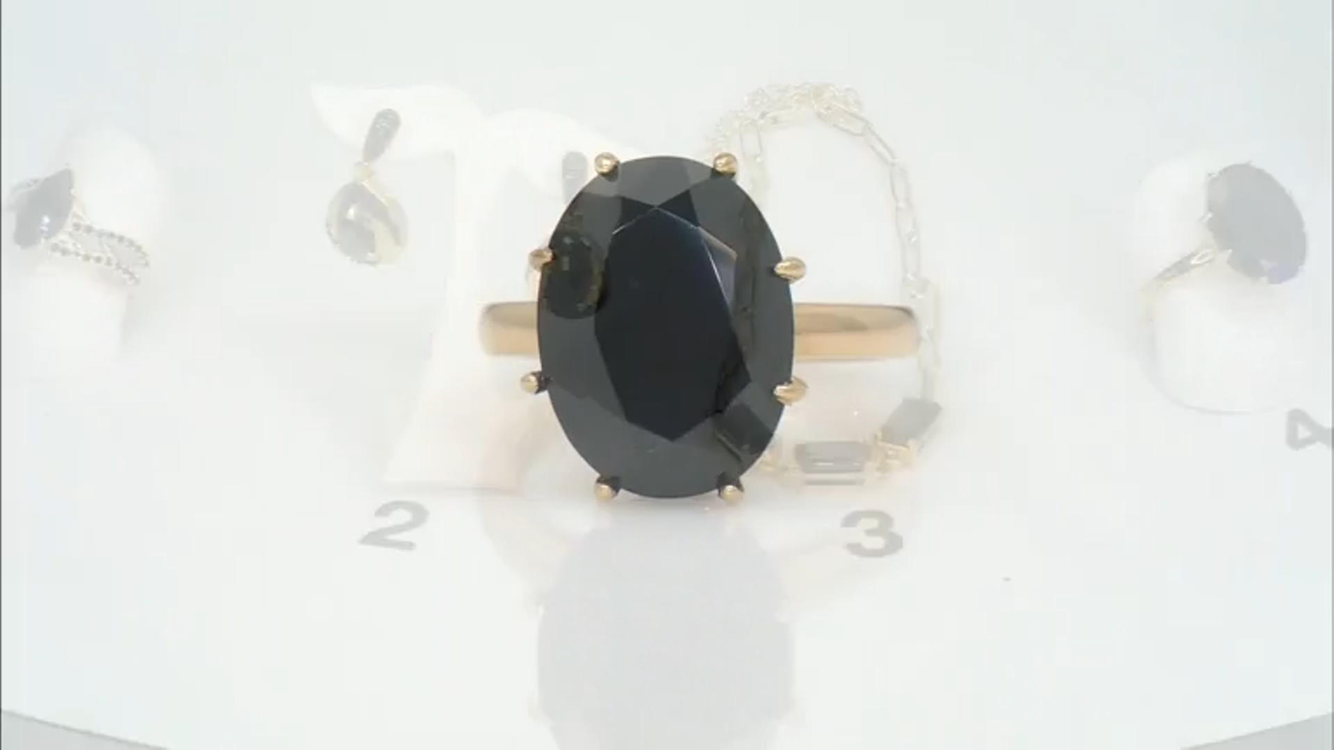 Black Spinel 18k Yellow Gold over Sterling Silver Ring 8.50ct Video Thumbnail