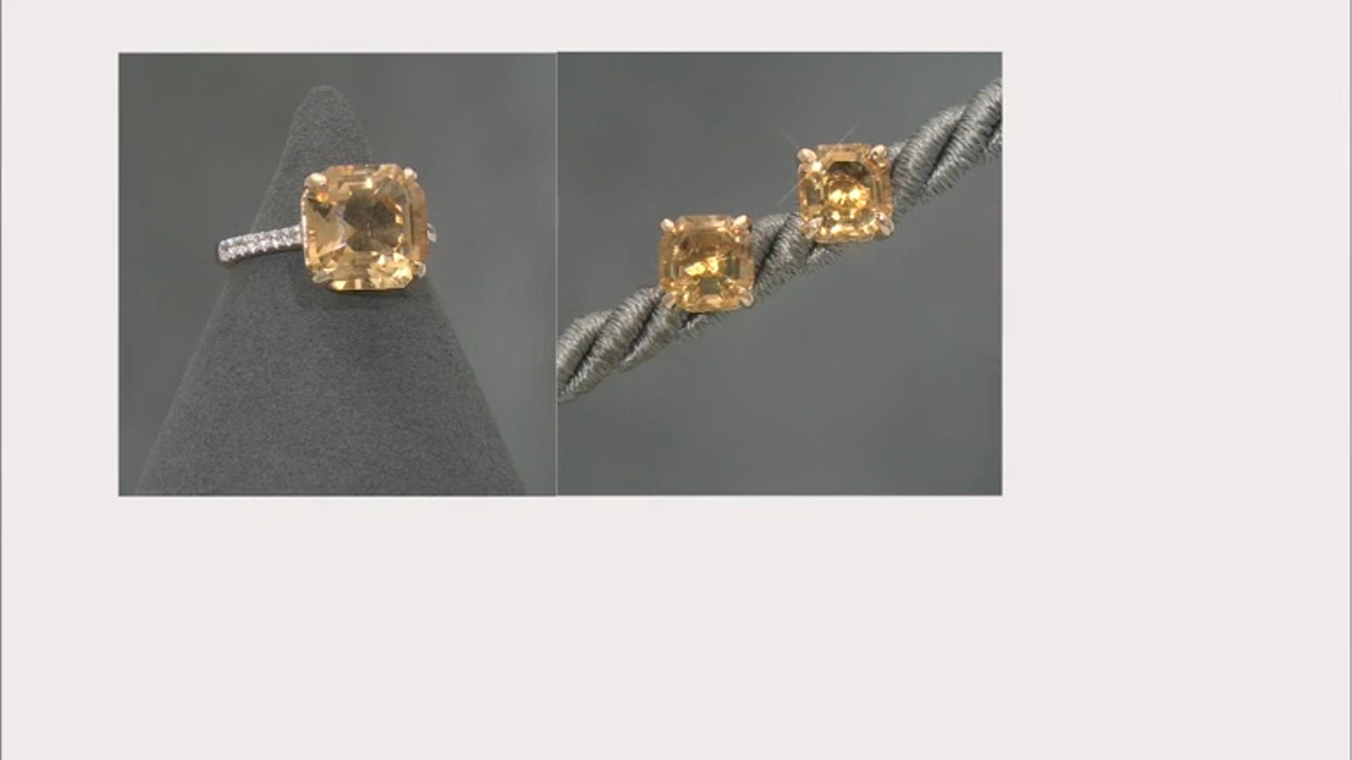 Champagne Quartz 18k Yellow Gold Over Sterling Silver Earrings 4.25ct Video Thumbnail