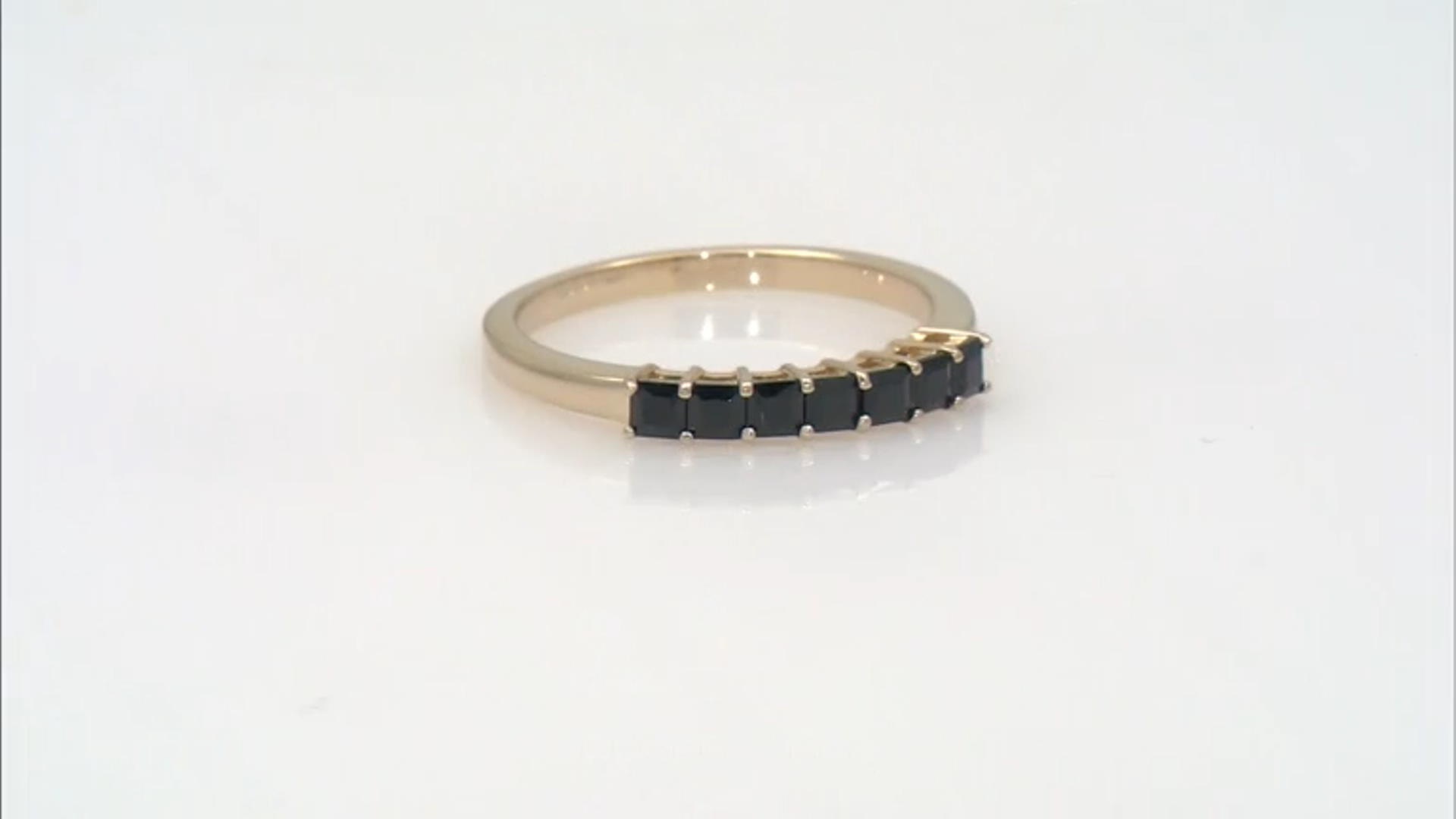 Black Spinel 18k Yellow Gold Over Sterling Silver Ring 0.50ctw Video Thumbnail