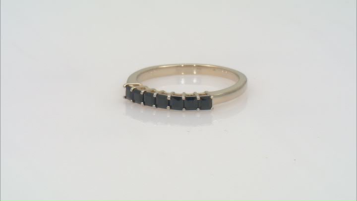 Black Spinel 18k Yellow Gold Over Sterling Silver Ring 0.50ctw Video Thumbnail