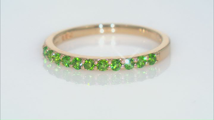 Chrome Diopside 18k Yellow Gold Over Sterling Silver Ring 0.28ctw Video Thumbnail