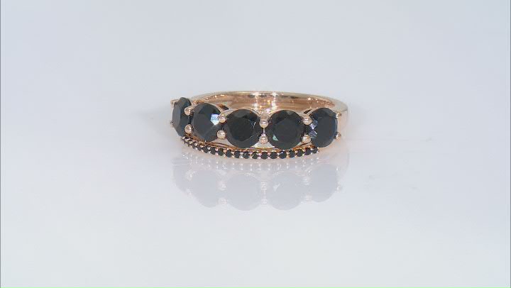 Black Spinel 18k Yellow Gold Over Sterling Silver Ring 2.86ctw Video Thumbnail