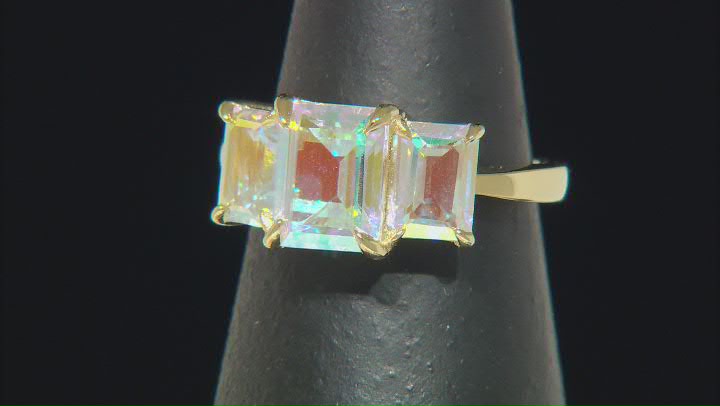 Mercury Mystic Topaz® 18k Yellow Gold Over Sterling Silver Ring 4.59ctw Video Thumbnail