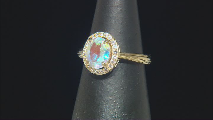 Mercury Mist® Mystic Topaz 18k Yellow Gold Over Sterling Silver Ring 2.06ctw Video Thumbnail