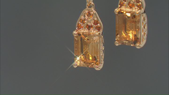 Golden Yellow Citrine 18k Yellow Gold Over Sterling Silver Earrings 2.36ctw Video Thumbnail