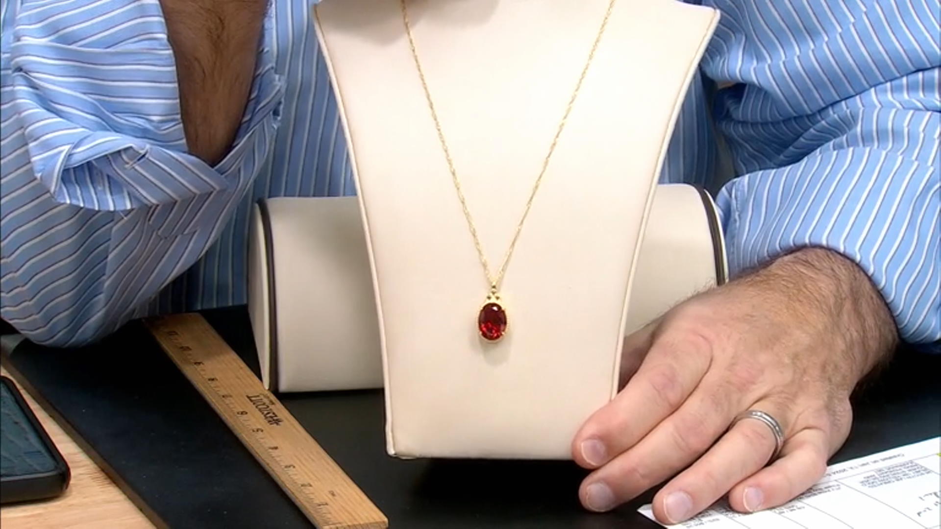 Lab Ruby with Red Diamonds 18k Yellow Gold over Sterling Silver Pendant with Chain 10.84ctw Video Thumbnail