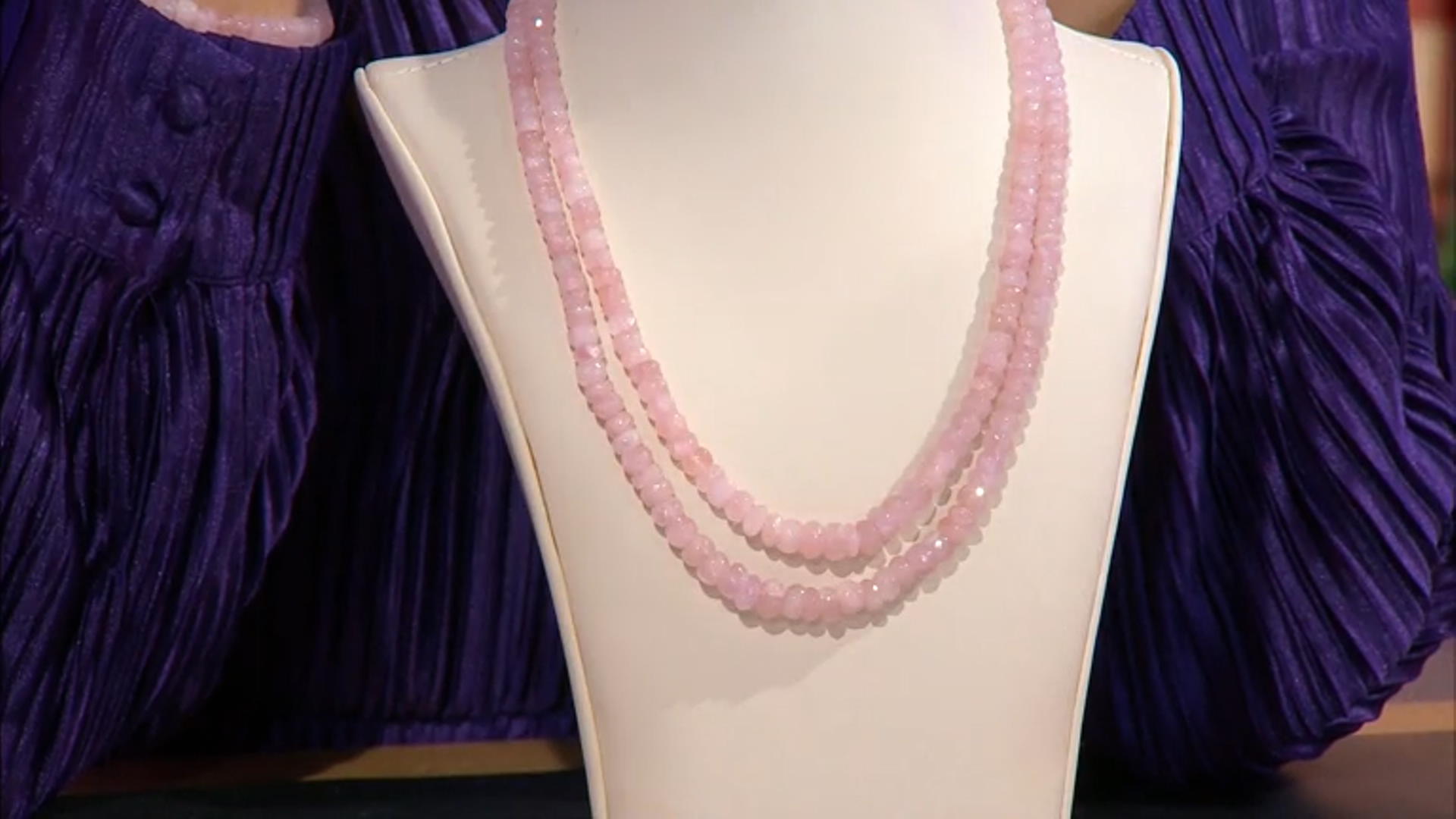 Pink Morganite 18K Rose Gold Over Sterling Silver Necklace Video Thumbnail