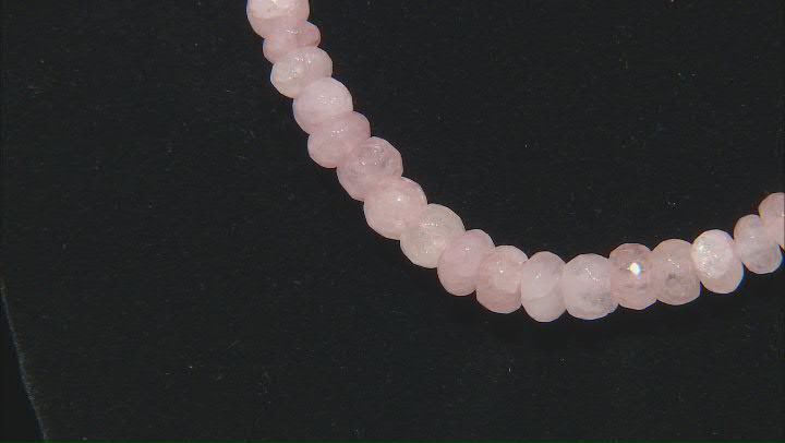 Pink Morganite 18K Rose Gold Over Sterling Silver Necklace Video Thumbnail