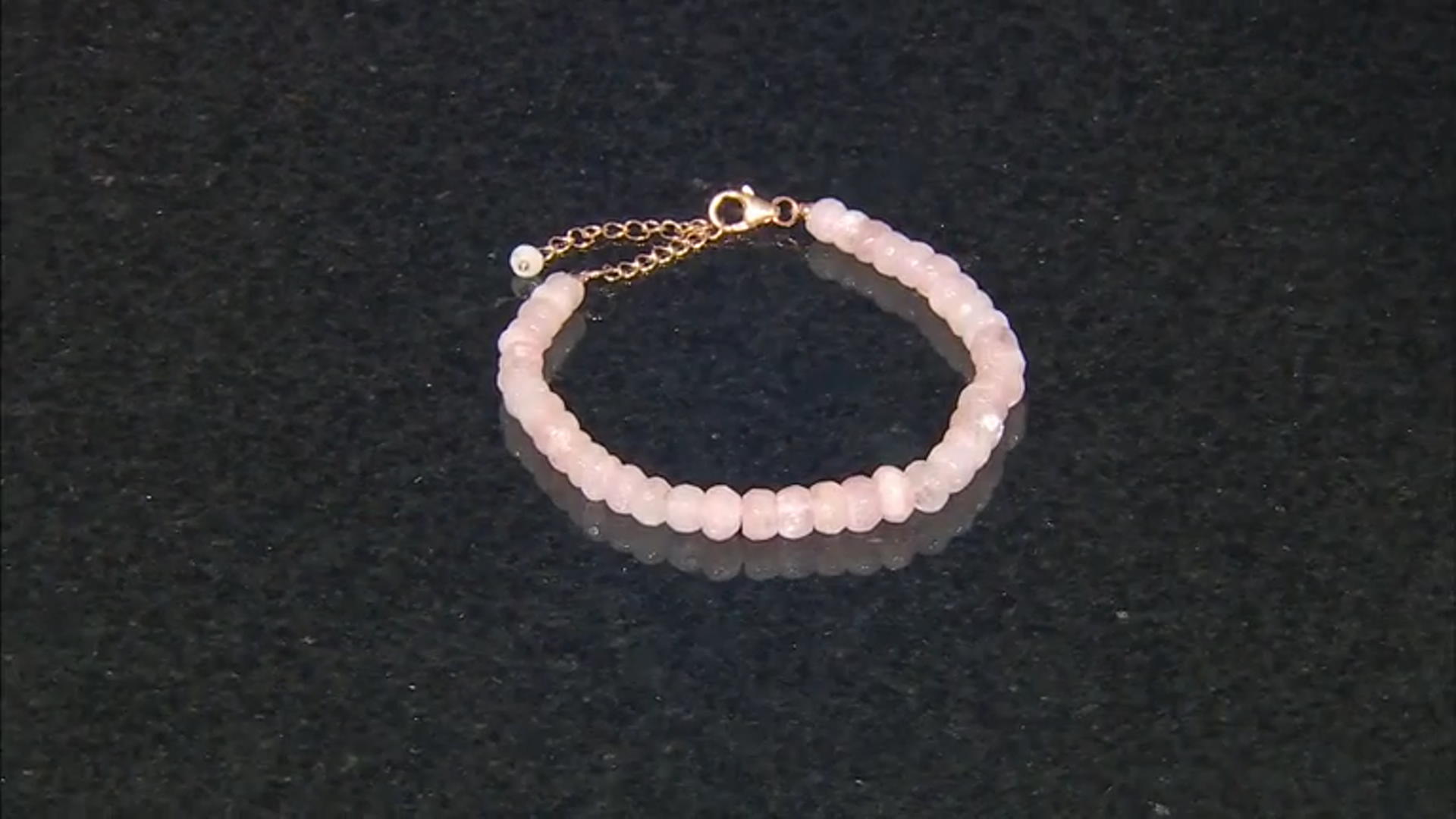 Pink Morganite 18K Rose Gold Over Sterling Silver Beaded Bracelet Video Thumbnail