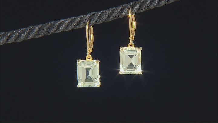 Prasiolite 18k Yellow Gold Over Sterling Silver Earrings 7.09ctw Video Thumbnail