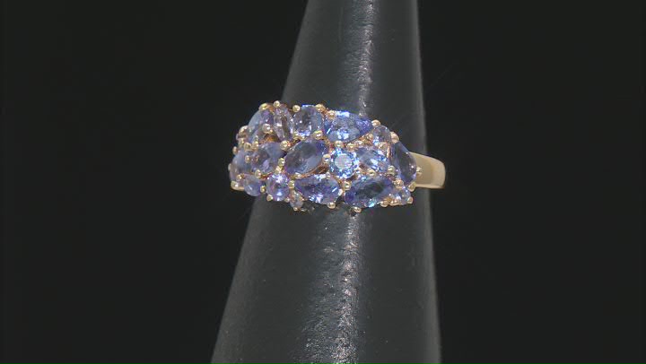 Tanzanite 18k Yellow Gold Over Sterling Silver Ring 2.29ctw Video Thumbnail