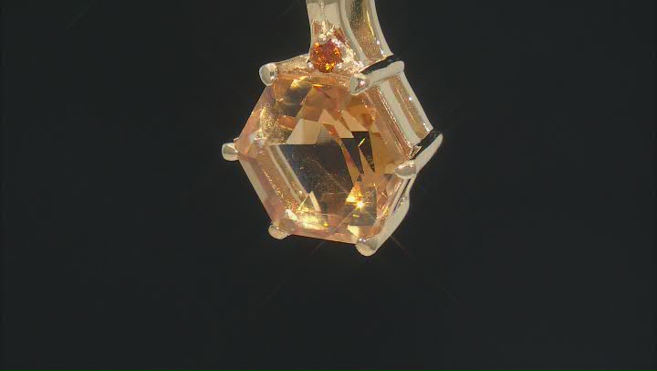 Citrine With Maderia Citrine 18k Yellow Gold Over Sterling Silver Pendant With Chain 3.61ctw Video Thumbnail
