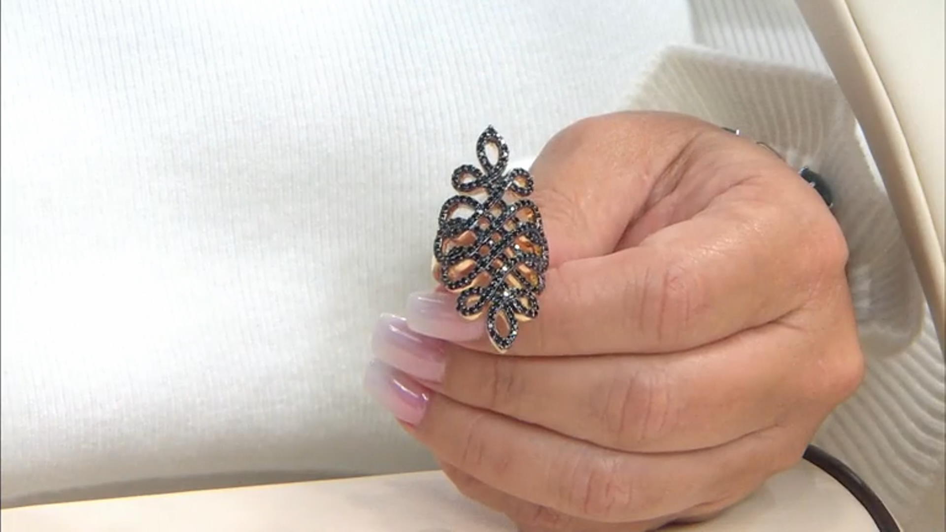 Black Spinel 18k Yellow Gold Over Sterling Silver Ring 1.56ctw Video Thumbnail