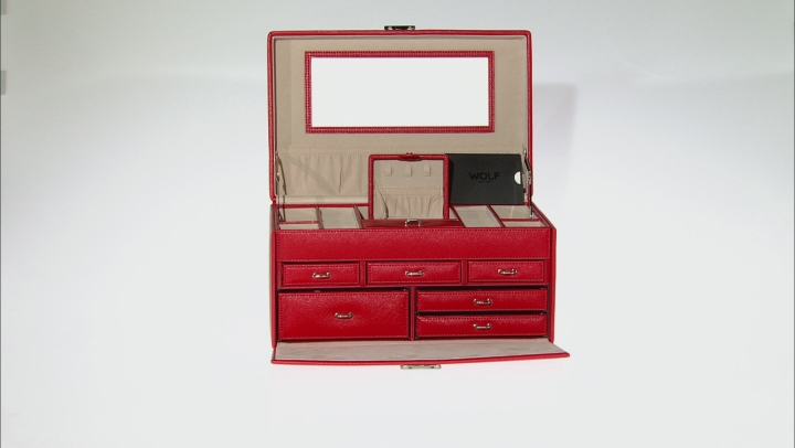 Heritage Extra Large Red Jewelry Box By Wolf