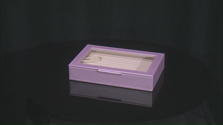 WOLF Medium Ring Box with Window and LusterLoc (TM) in Lavender Shimmer Video Thumbnail