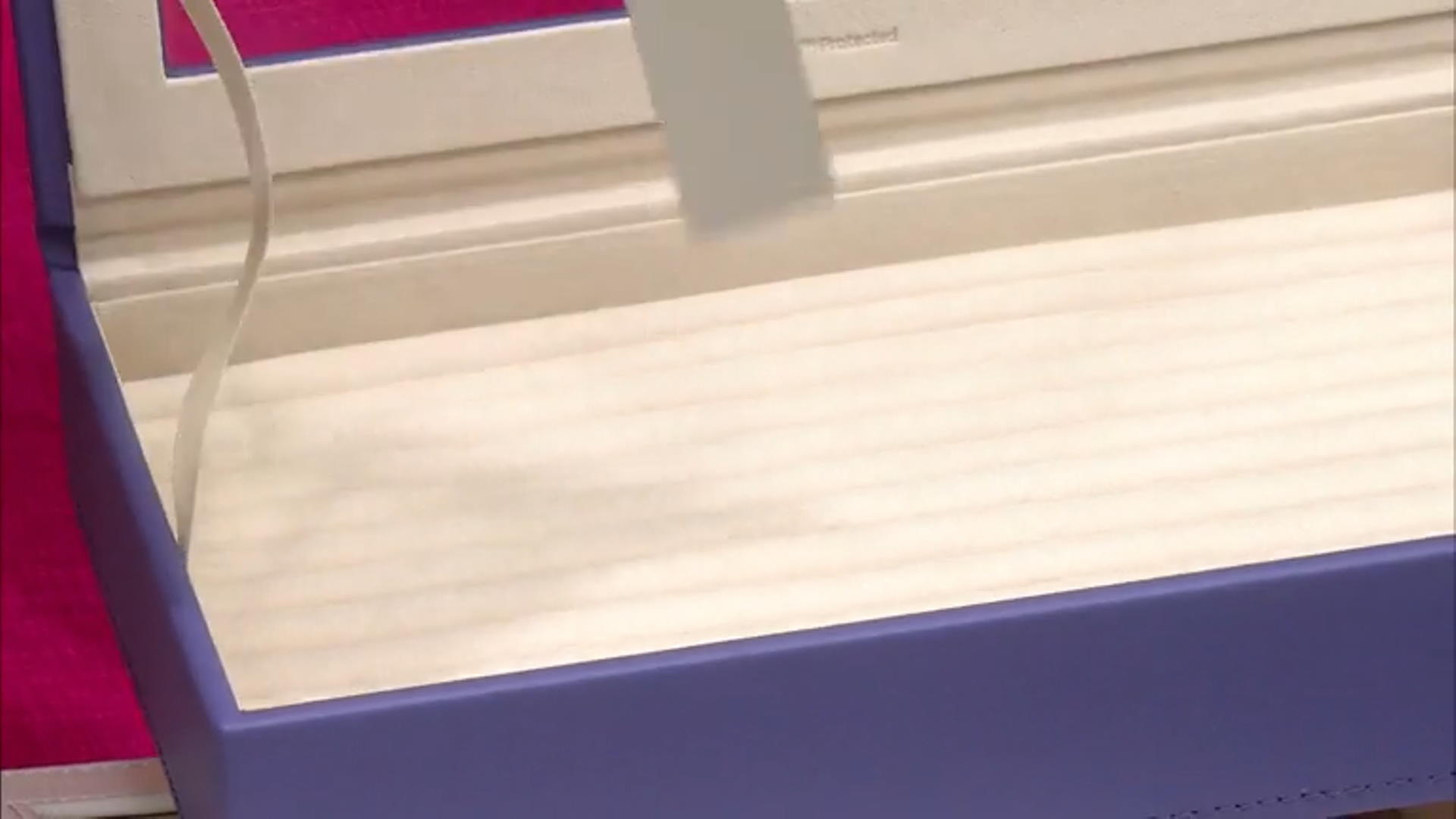 WOLF Medium Ring Box with Window and LusterLoc (TM) in Jacaranda Flower Purple Video Thumbnail