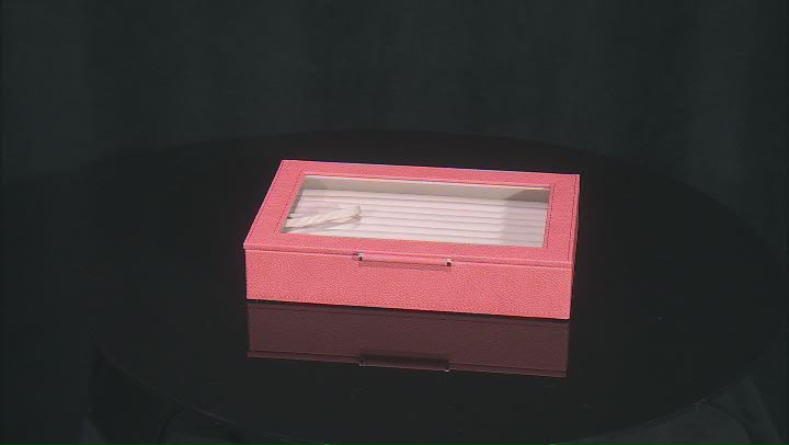 WOLF Medium Ring Box with Window and LusterLoc (TM) in Coral Video Thumbnail