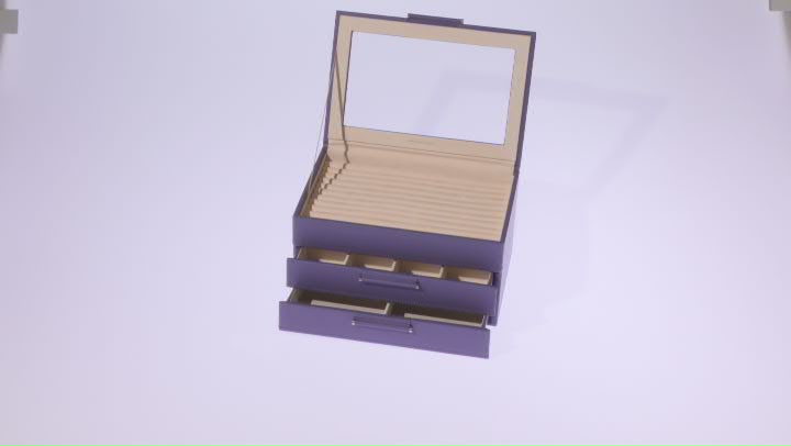 WOLF Medium 3-Tier Jewelry Box with Window and LusterLoc (TM) in Jacaranda Flower Purple Video Thumbnail