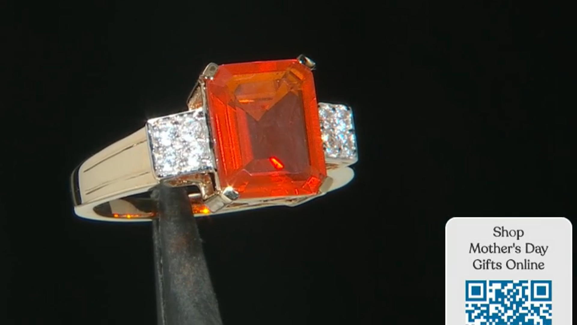 Orange Mexican Fire Opal 14k Yellow Gold Ring 1.92ctw Video Thumbnail