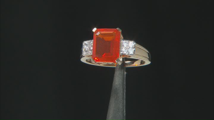 Orange Mexican Fire Opal 14k Yellow Gold Ring 1.92ctw Video Thumbnail