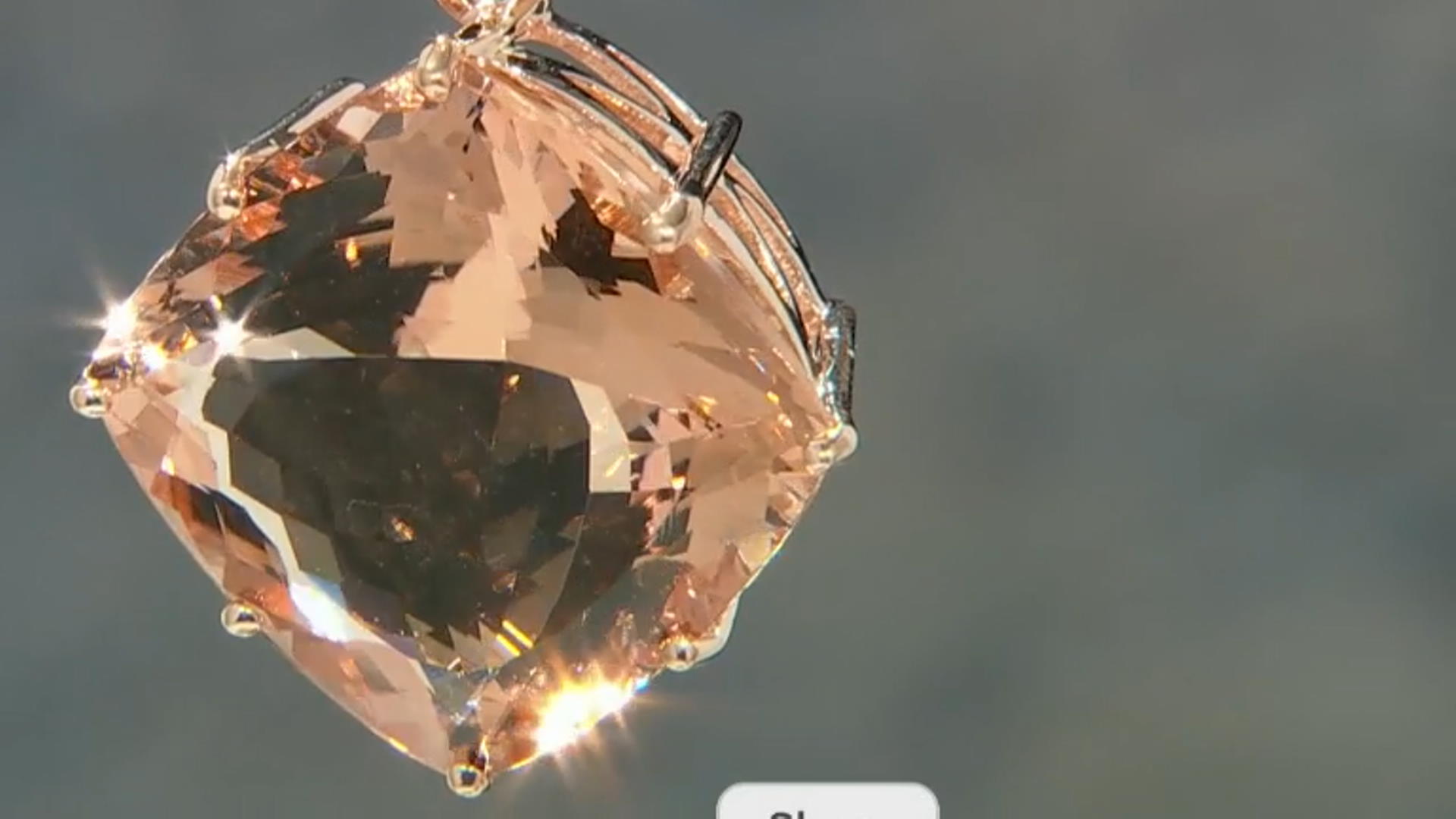 Peach Morganite 14k Rose Gold Pendant With Chain 24.74ctw Video Thumbnail