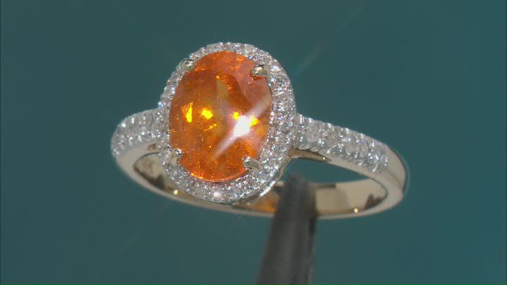 Orange Mandarin Garnet 14k Yellow Gold Ring 2.45ctw Video Thumbnail