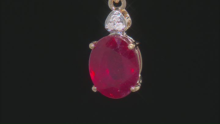 Red Mahaleo® Ruby 14k Yellow Gold Pendant With Chain 2.83ctw Video Thumbnail