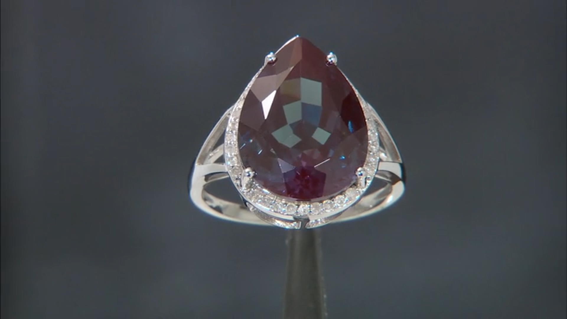 Color Change Lab Created Alexandrite 14k White Gold Ring 8.69ctw Video Thumbnail