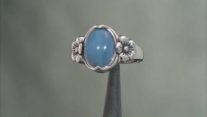 Blue Opal Sterling Silver Ring Video Thumbnail