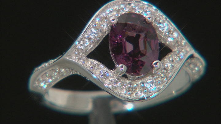 Purple Spinel Rhodium Over Sterling Silver Ring 1.69ctw Video Thumbnail
