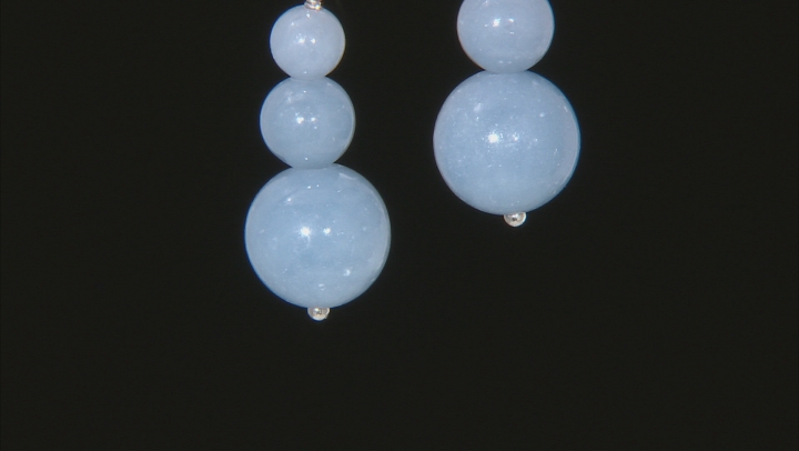 Blue Angelite Sterling Silver Earrings Video Thumbnail